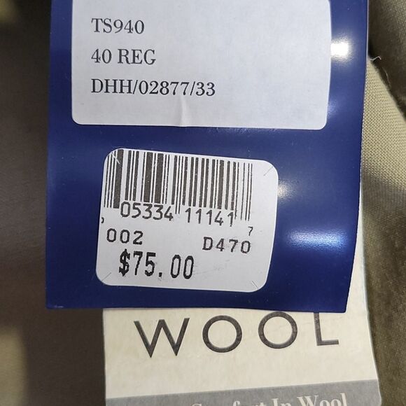 ALEXANDRE LONDON NEW‎ WOOL Khaki Dress Pant… - Picture 8 of 11